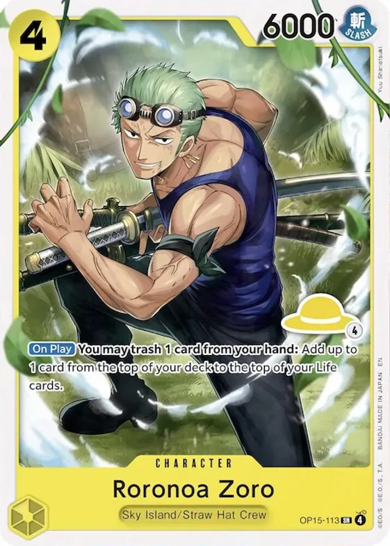 Roronoa Zoro (Luffy Deck) #op15-113 – Set Sail Deck Set