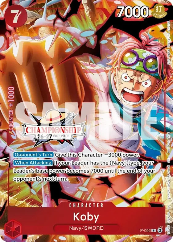 Koby (CS 26-27 Event Pack) #p-092 – One Piece Promotion Cards