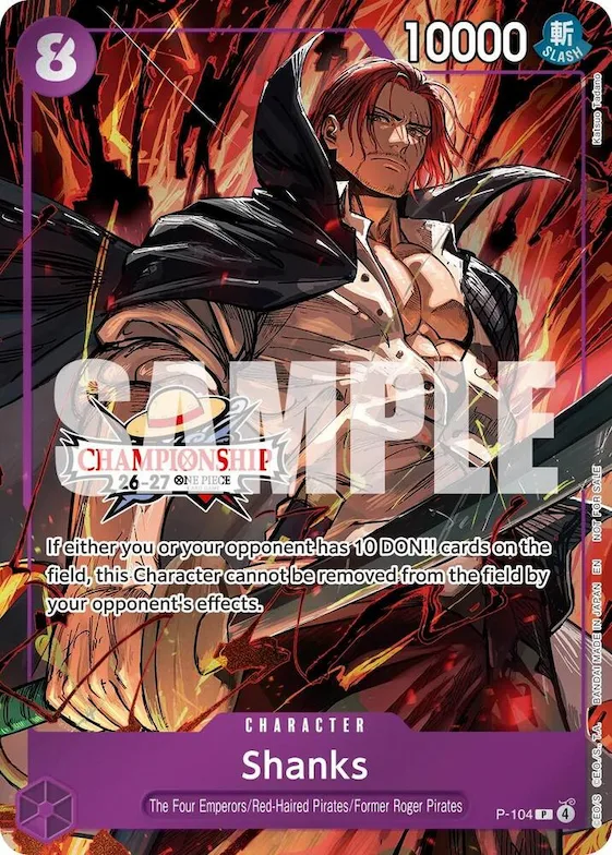 Shanks (CS 26-27 Celebration Pack) #p-104 – One Piece Promotion Cards