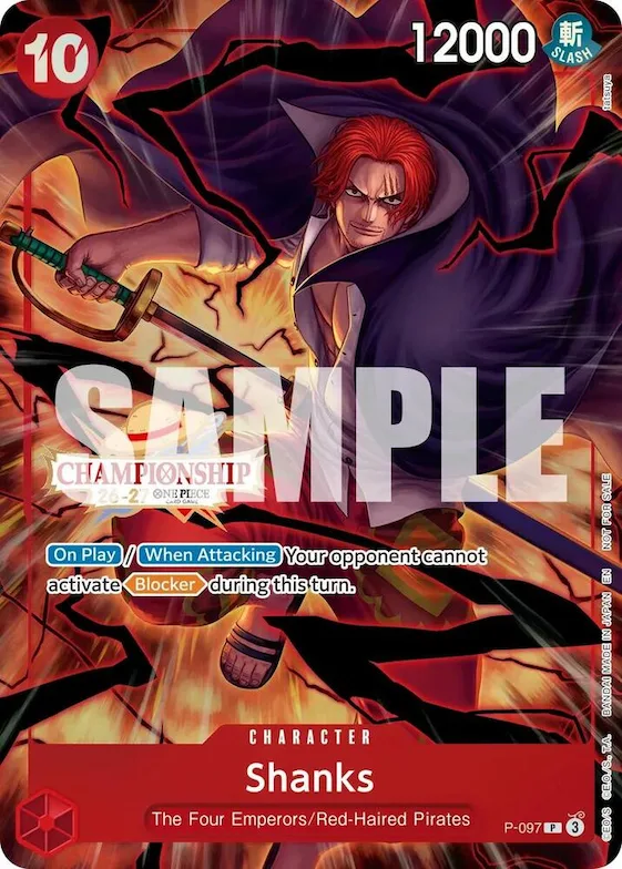 Shanks (CS 26-27 Event Pack Finalist Ver.) #p-097 – One Piece Promotion Cards
