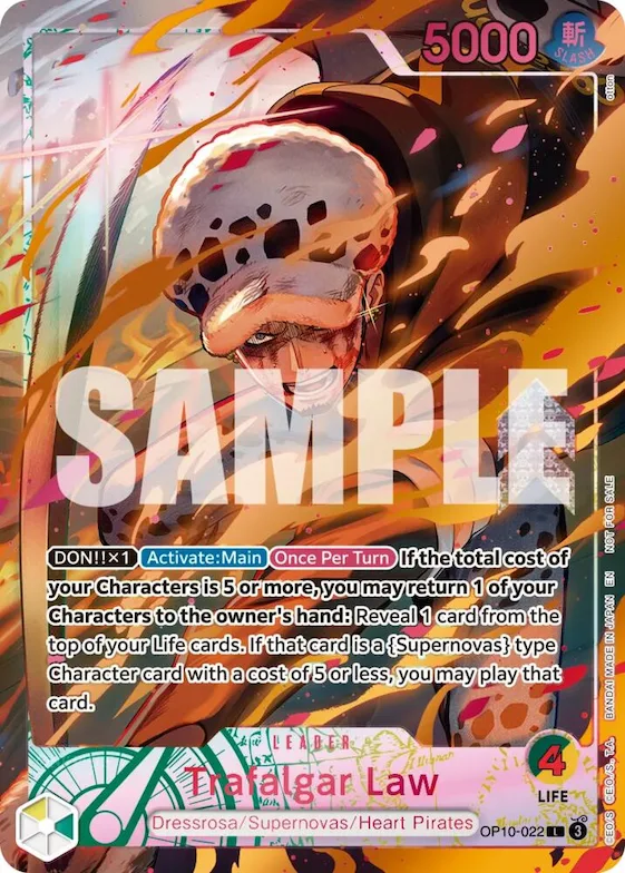 Trafalgar Law (Flame-Flame Fruit Coliseum) #op10-022 – One Piece Promotion Cards
