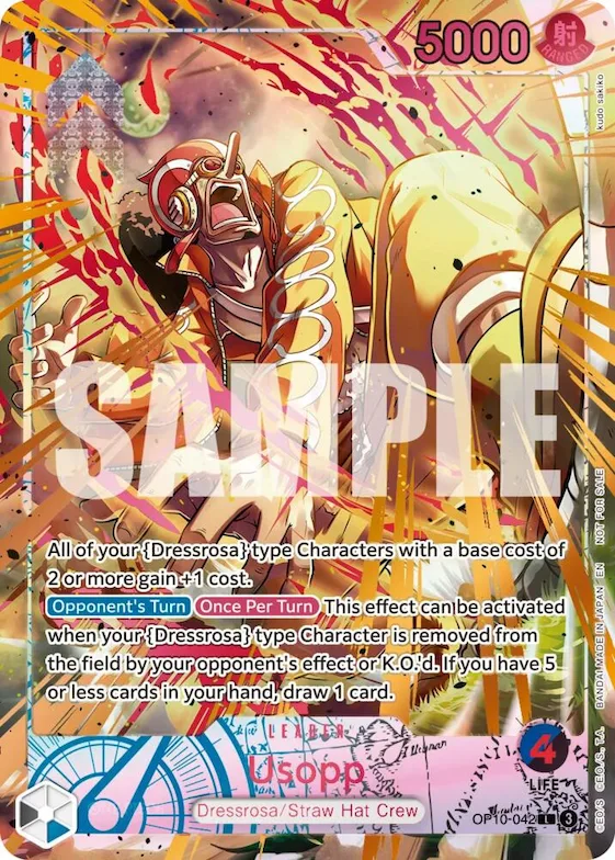 Usopp (Flame-Flame Fruit Coliseum) #op10-042 – One Piece Promotion Cards