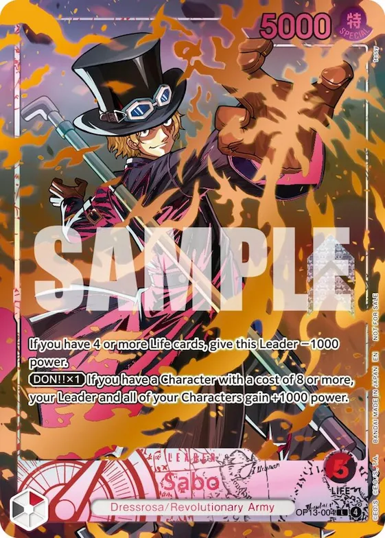 Sabo (Flame-Flame Fruit Coliseum) #op13-004 – One Piece Promotion Cards