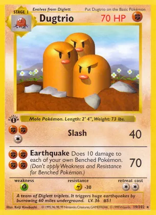 Dugtrio #19 – Base Set