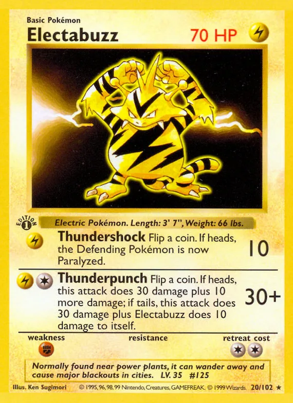 Electabuzz #20 – Base Set