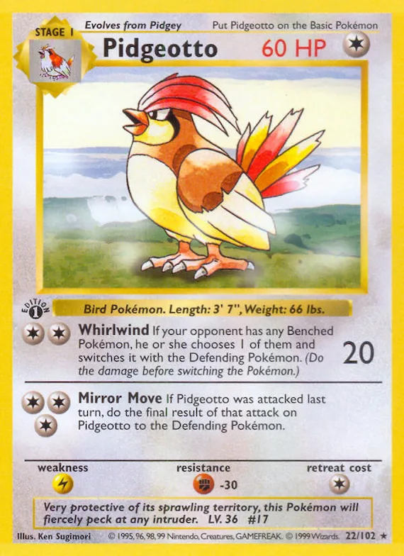 Pidgeotto #22 – Base Set