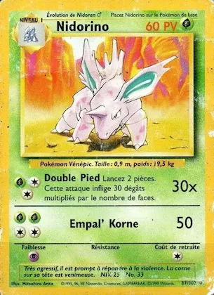 Nidorino n° 37 – Set de Base