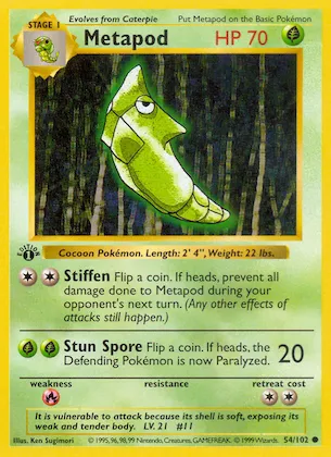 Metapod #54 – Base Set