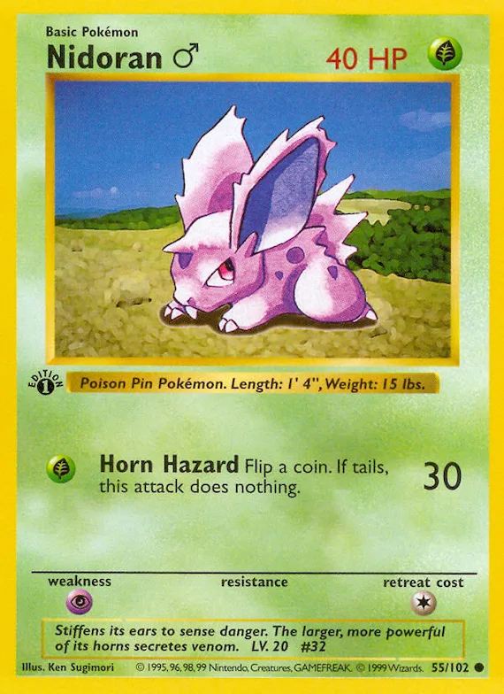 Nidoran ♂ #55 – Base Set