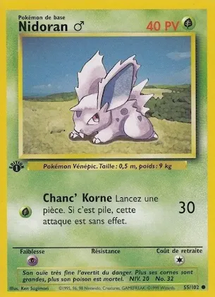 Nidoran ♂ n° 55 – Set de Base