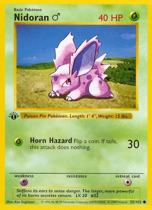 Nidoran ♂ #55 – Base Set