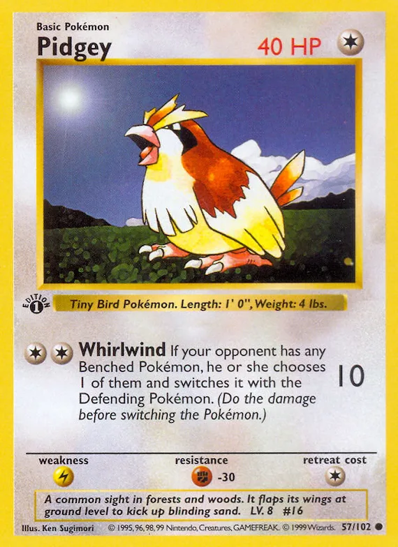 Pidgey #57 – Base Set