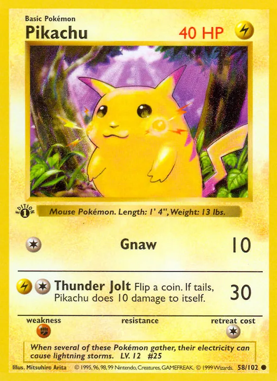 Pikachu #58 – Base Set