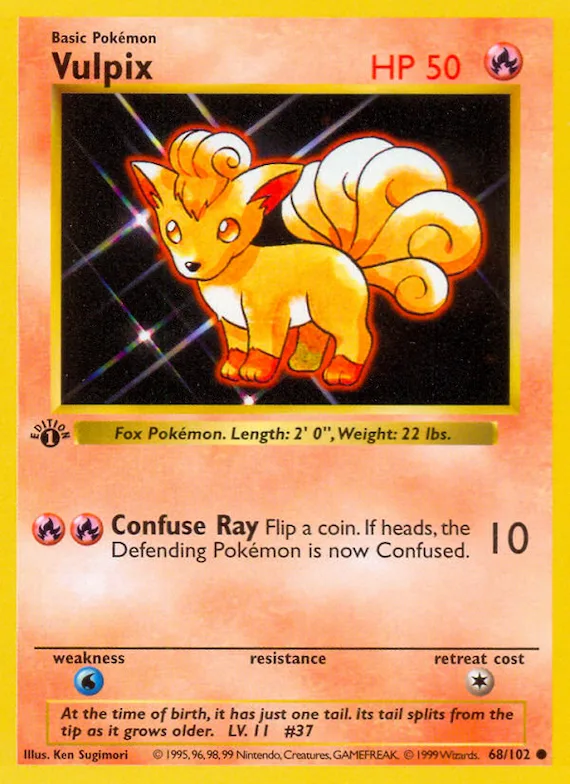 Vulpix #68 – Base Set