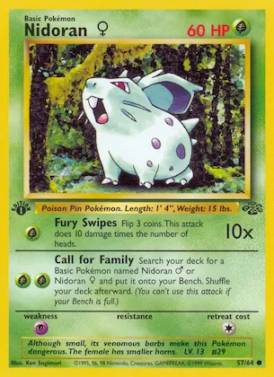 Nidoran ♀ #57 – Jungle