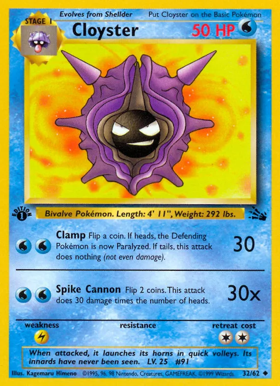 Cloyster #32 – Fossil