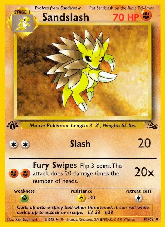 Sandslash #41 – Fossil