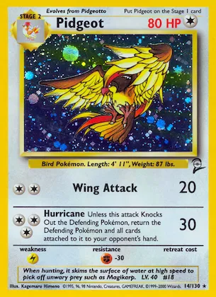 Pidgeot n° 14 – Base Set 2