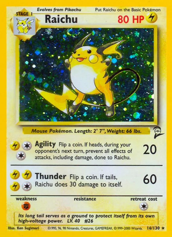 Raichu #16 – Base Set 2