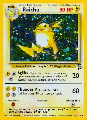 Raichu #16 – Base Set 2