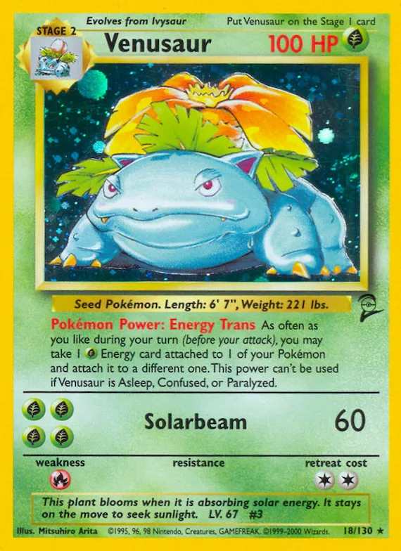 Venusaur #18 – Base Set 2