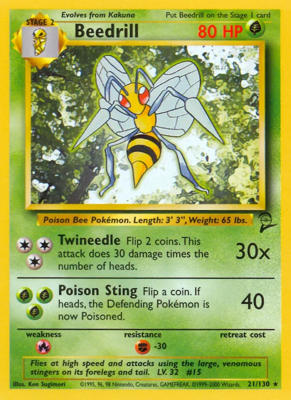 Beedrill #21 – Base Set 2