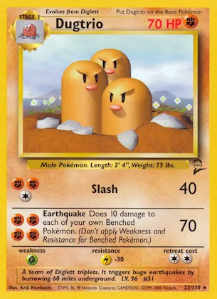 Dugtrio #23 – Base Set 2