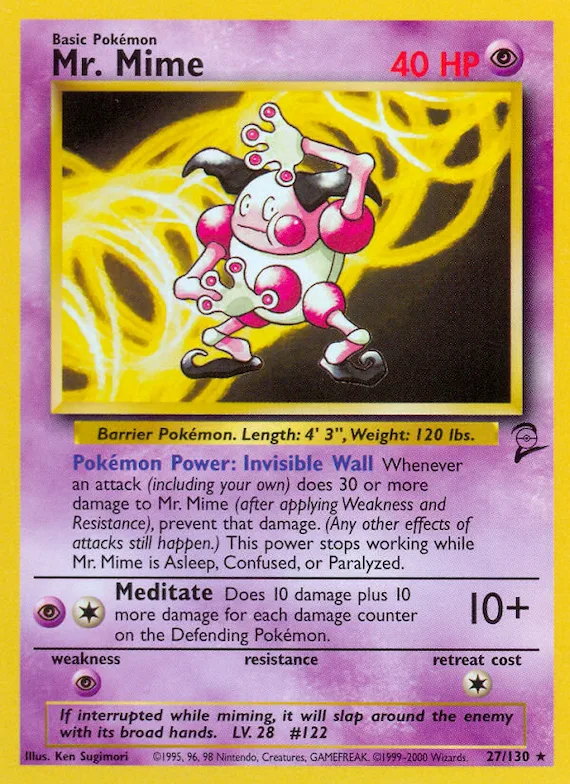 Mr. Mime #27 – Base Set 2