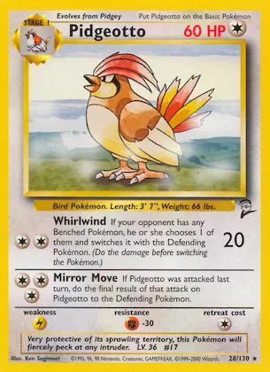 Pidgeotto n° 28 – Base Set 2