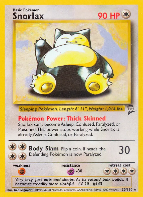 Snorlax #30 – Base Set 2