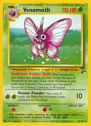 Venomoth #31 – Base Set 2