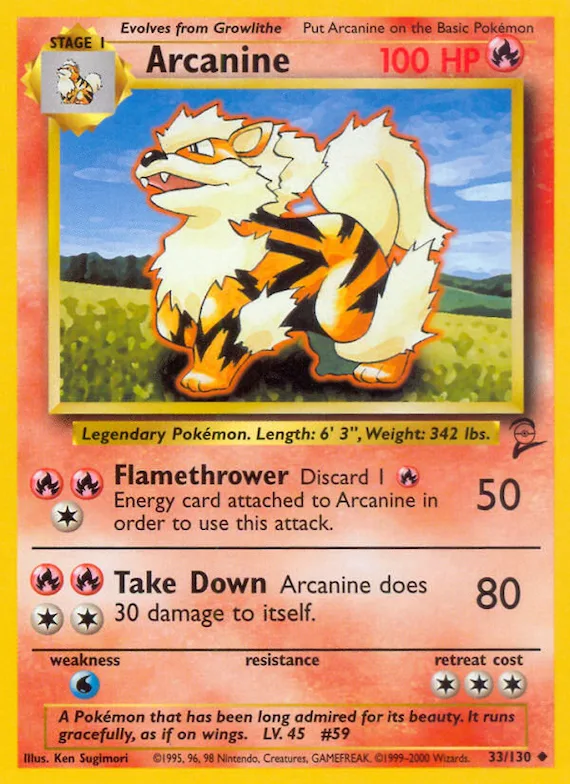 Arcanine #33 – Base Set 2