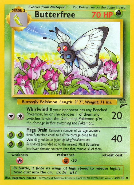 Butterfree #34 – Base Set 2
