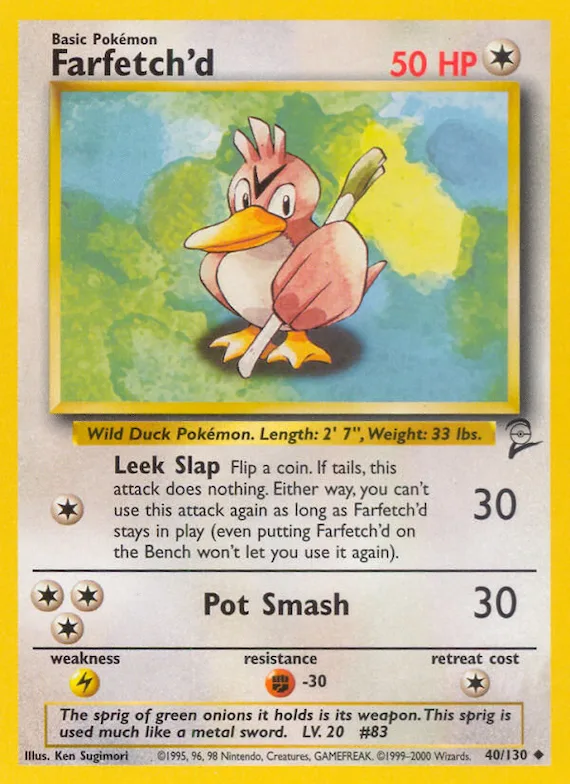 Farfetch'd #40 – Base Set 2