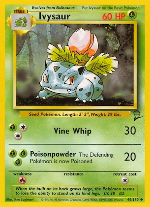 Ivysaur #44 – Base Set 2