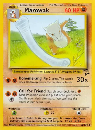 Marowak Nr. 52 – Base Set 2