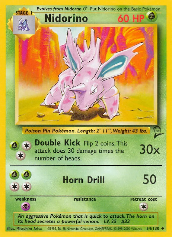 Nidorino #54 – Base Set 2
