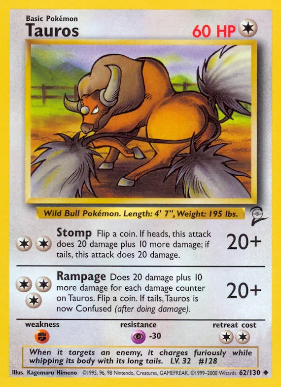 Tauros #62 – Base Set 2