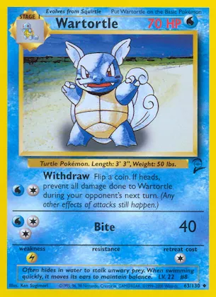 Wartortle Nr. 63 – Base Set 2