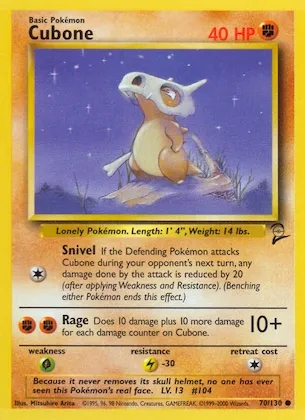 Cubone n° 70 – Base Set 2