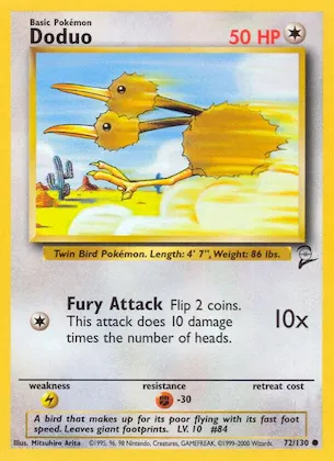 Doduo n° 72 – Base Set 2