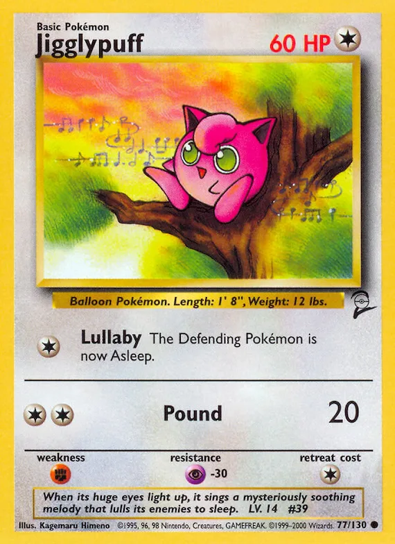 Jigglypuff #77 – Base Set 2