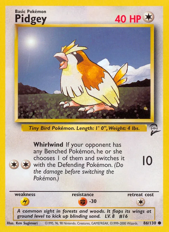 Pidgey #86 – Base Set 2