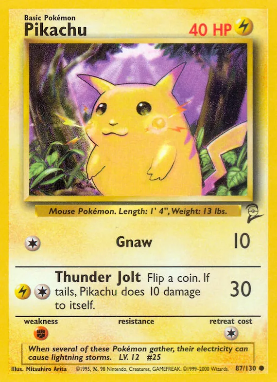 Pikachu #87 – Base Set 2