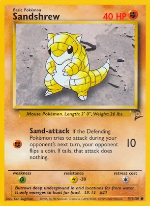 Sandshrew Nr. 91 – Base Set 2