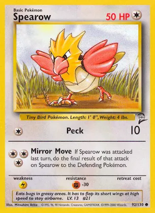 Spearow #92 – Base Set 2