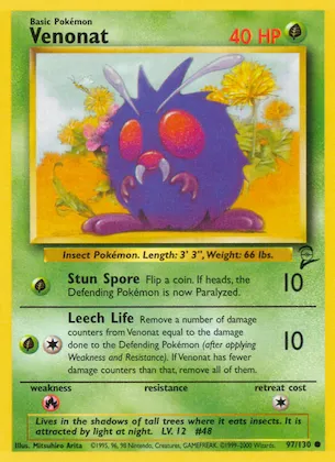 Venonat #97 – Base Set 2