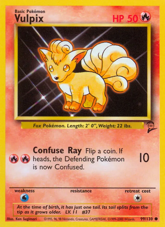 Vulpix #99 – Base Set 2