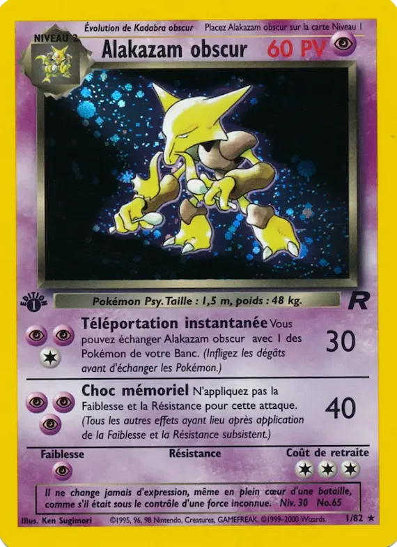 Alakazam obscur 1 – Team Rocket