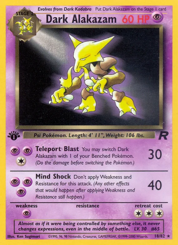Dark Alakazam #18 – Team Rocket